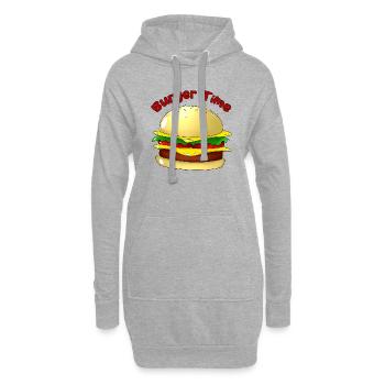 Burger Time - Hoodie Dress - heather grey - Front