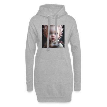 Fantasy Girl Geschenk - Hoodie-Kleid - Grau meliert - Vorne