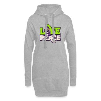 Hippie - Hoodie-Kleid - Grau meliert - Vorne