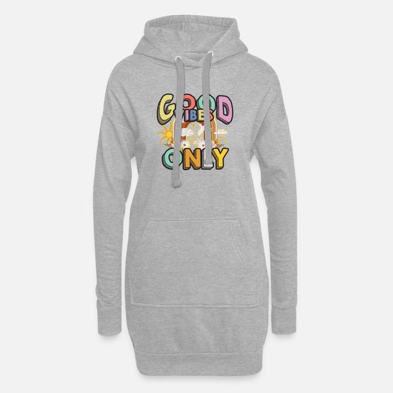 Hippie - Hoodie-Kleid - Grau meliert