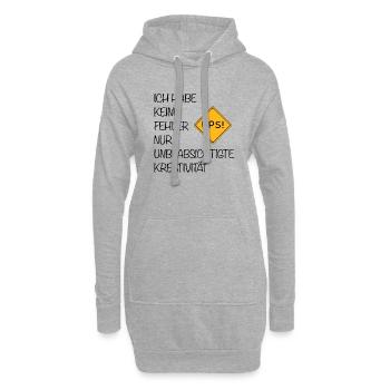 Keine Fehler - Hoodie-Kleid - Grau meliert - Vorne