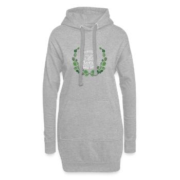 Houblon naturel - Sweat-shirt à capuche long Femme - gris chiné - Devant