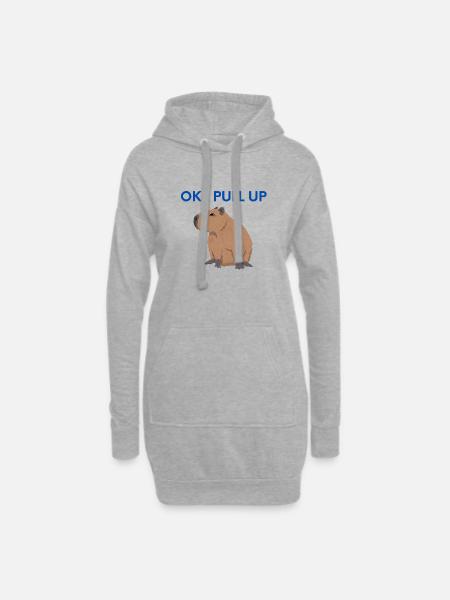 OK, ich ziehe mich hoch - Hoodie-Kleid - Grau meliert
