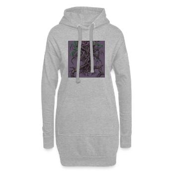 Yggdrasil - Sweat-shirt à capuche long Femme - gris chiné - Devant