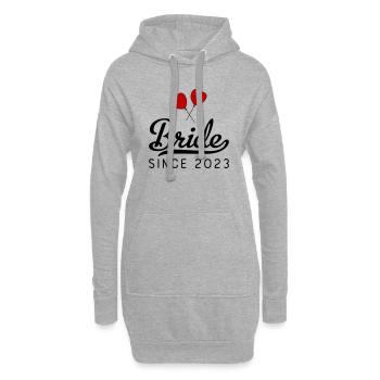 Mariée depuis 2023 - Sweat-shirt à capuche long Femme - gris chiné - Devant