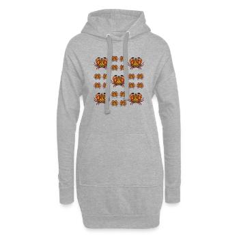 Krebs - Hoodie-Kleid - Grau meliert - Vorne