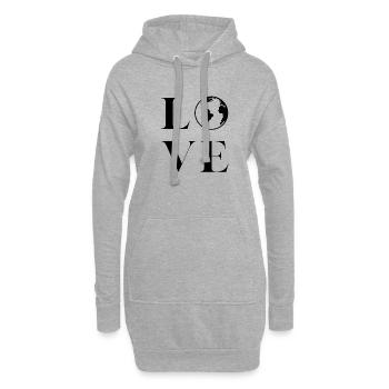 Liebe Umwelt - Hoodie-Kleid - Grau meliert - Vorne