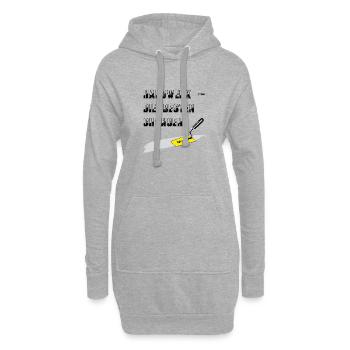 Handwerker - Hoodie-Kleid - Grau meliert - Vorne
