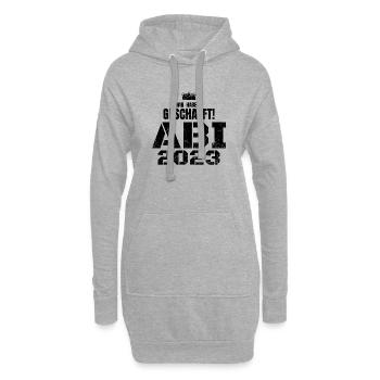 Wir haben's geschafft Abi 2023 - Abitur 2023 - Hoodie-Kleid - Grau meliert - Vorne
