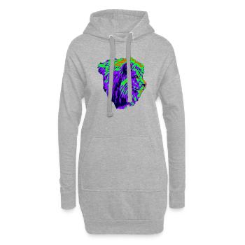 Lion - Sweat-shirt à capuche long Femme - gris chiné - Devant