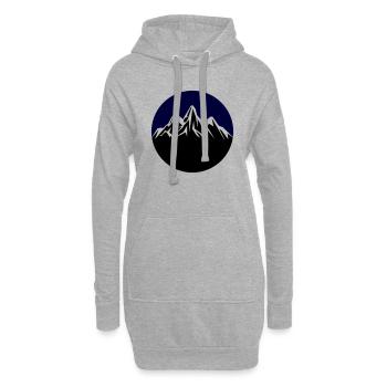 mountains - Hoodie-Kleid - Grau meliert - Vorne