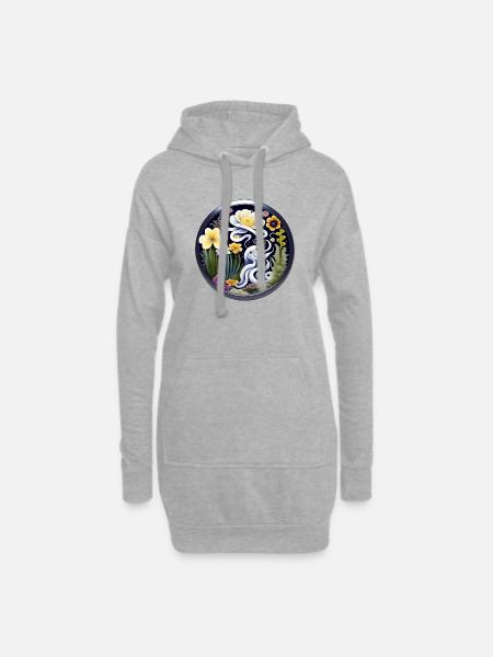 Squid - Hoodie Dress - heather grey