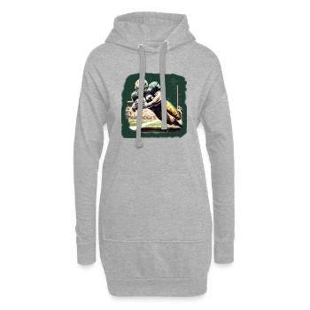 American Football - Spieler - Logo - Touchdown - Hoodie-Kleid - Grau meliert - Vorne