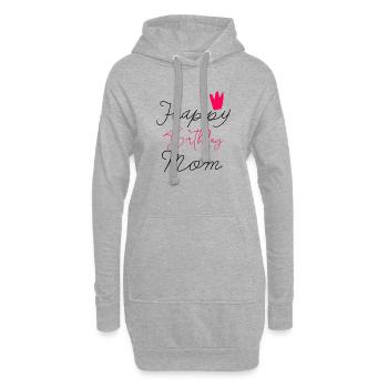 Joyeux anniversaire maman - Sweat-shirt à capuche long Femme - gris chiné - Devant