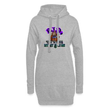RIP repose en paix mon chat est sur moi - Sweat-shirt à capuche long Femme - gris chiné - Devant