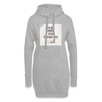 Ich bin nicht Dein Streichelzoo Frage PKSB - Hoodie-Kleid - Grau meliert - Vorne
