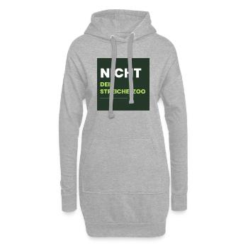 Nicht Dein Streichelzoo Print auf Panel PGSWHG - Hoodie-Kleid - Grau meliert - Vorne