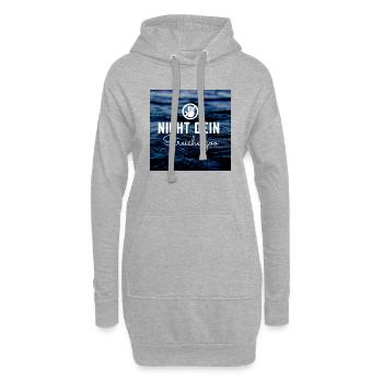 Nicht Dein Streichelzoo maritim - Hoodie-Kleid - Grau meliert - Vorne