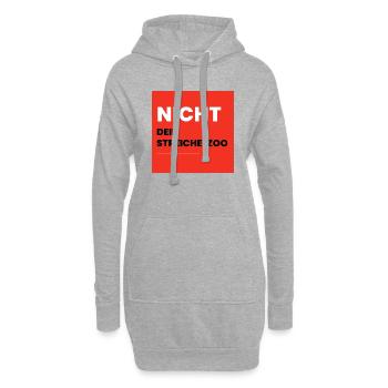 Nicht Dein Streichelzoo Print auf Panel PRSWS - Hoodie-Kleid - Grau meliert - Vorne