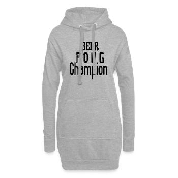 Beer Pong Champion - Sweat-shirt à capuche long Femme - gris chiné - Devant
