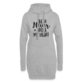 Beer Never Broke My Heart - Hoodie-Kleid - Grau meliert - Vorne