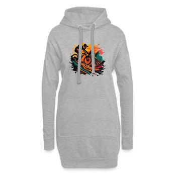 Mountainbiking. - Hoodie-Kleid - Grau meliert - Vorne