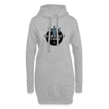 Frauen Hanteln trainieren zu Hause - Hoodie-Kleid - Grau meliert - Vorne