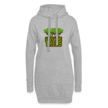 nature - Hoodie-Kleid - Grau meliert - Vorne