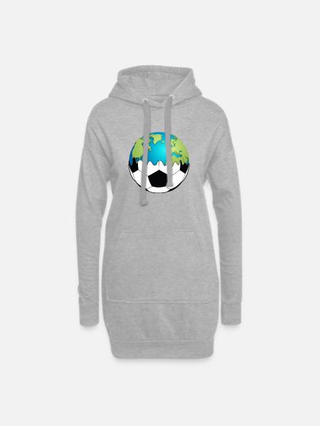 sport - Hoodie-Kleid - Grau meliert