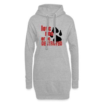 animal - Hoodie-Kleid - Grau meliert - Vorne