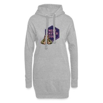 Need Easter Eggs - Hoodie-Kleid - Grau meliert - Vorne