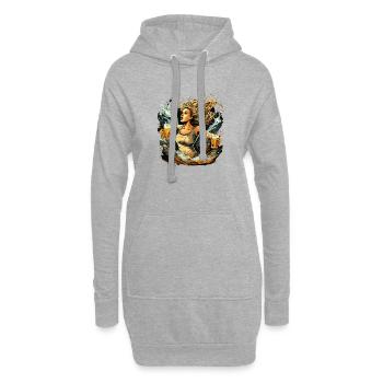 Pin-up Girl à Bier Sturm - Sweat-shirt à capuche long Femme - gris chiné - Devant