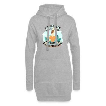 Frieden & Liebe Frieden und Liebe - Hoodie-Kleid - Grau meliert - Vorne