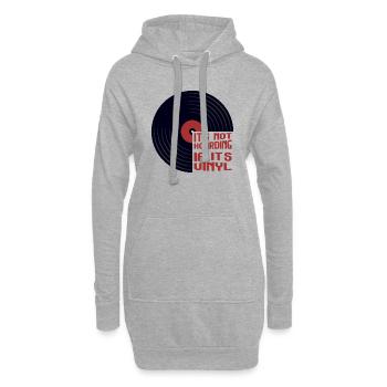 Ce n’est pas de la thésaurisation si c’est du vinyle - Sweat-shirt à capuche long Femme - gris chiné - Devant