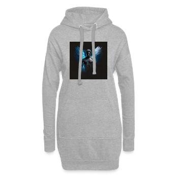Blauer Mann Engel - Hoodie-Kleid - Grau meliert - Vorne