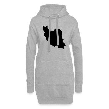 iran - Hoodie-Kleid - Grau meliert - Vorne