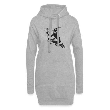 Bako der Zauberer - Hoodie-Kleid - Grau meliert - Vorne