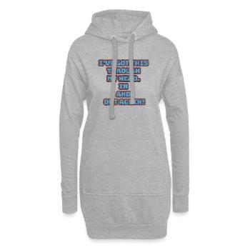 witziges Nicht-Nachdenken-Design / lustige Sprüche - Hoodie-Kleid - Grau meliert - Vorne