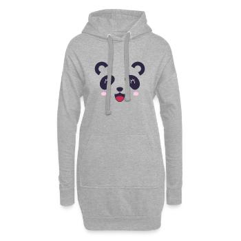 Kleiner Panda - Hoodie-Kleid - Grau meliert - Vorne