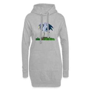Schuhschnabel Vogel Ornithologe Wald I Geschenk - Hoodie-Kleid - Grau meliert - Vorne