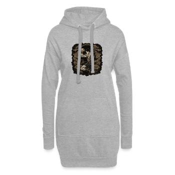 Kämpfer - Hoodie-Kleid - Grau meliert - Vorne