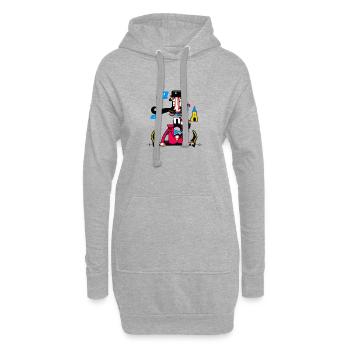 Mr. baut das Unwirkliche - Hoodie-Kleid - Grau meliert - Vorne