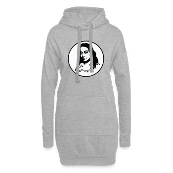 Yogananda Be Happy! - Hoodie Dress - heather grey - Front