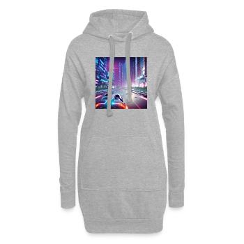 Zukunftsauto - Hoodie-Kleid - Grau meliert - Vorne