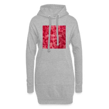 Für die liebe - Hoodie-Kleid - Grau meliert - Vorne