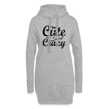 Cute but Crazy - Hoodie-Kleid - Grau meliert - Vorne