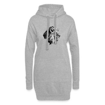 LION - Hoodie-Kleid - Grau meliert - Vorne