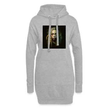 Visage femme dreadlocks n°16 - Sweat-shirt à capuche long Femme - gris chiné - Devant