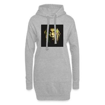 Visage femme dreadlocks n°7 - Sweat-shirt à capuche long Femme - gris chiné - Devant