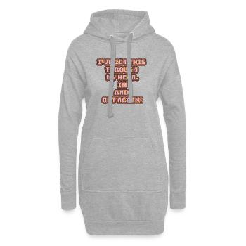 witziges Nicht-Nachdenken-Design / lustige Sprüche - Hoodie-Kleid - Grau meliert - Vorne